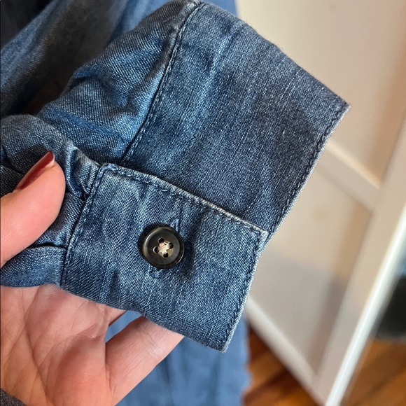 NWOT LOFT Petite Chambray Shirt Dress Size 12P - Picture 7 of 11